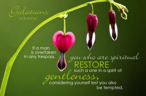 Galatians 6-1 if a man is overtaken by sin