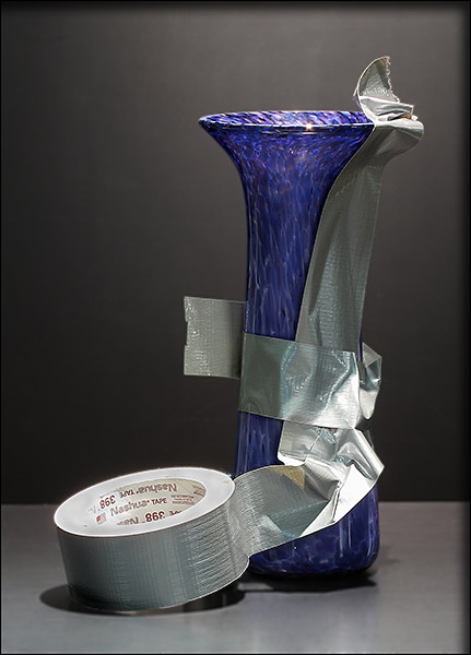 repairing-glass-vase-duct-tape-bernard-katz-glass